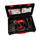 VIRAX VIPER® M2X Akkus kompakt présgép Bluetooth funkcióval + betétszorító pofa + V15 / V18 / V22 / V28 betétek (2x18V/2,0Ah) (253564)